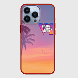 Чехол iPhone 13 Pro Gta 6 пальмы и птицы