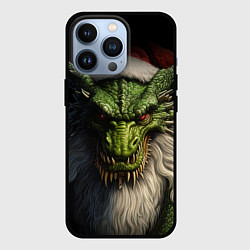 Чехол для iPhone 13 Pro Злой дракон в костюме Санты, цвет: 3D-черный