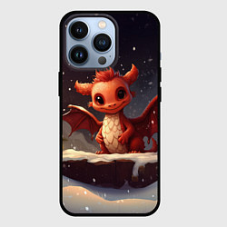 Чехол для iPhone 13 Pro Дракон ветрокрылый огневик, цвет: 3D-черный