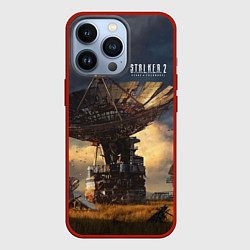 Чехол для iPhone 13 Pro STALKER 2 спутниковые антенны, цвет: 3D-красный