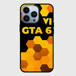 Чехол iPhone 13 Pro GTA 6 - gold gradient посередине