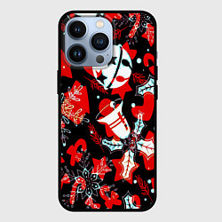 Чехол для iPhone 13 Pro Рождественские паттерны орнамент, цвет: 3D-черный