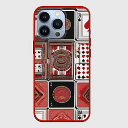 Чехол для iPhone 13 Pro Покерный гений, цвет: 3D-красный