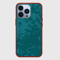 Чехол для iPhone 13 Pro Изумрудный камуфляж, цвет: 3D-красный