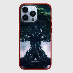 Чехол для iPhone 13 Pro Великое древо в стиле киберпанк, цвет: 3D-красный