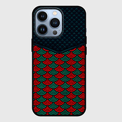 Чехол для iPhone 13 Pro Стёжка: драконья чешуя, цвет: 3D-черный