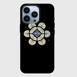 Чехол для iPhone 13 Pro Готический витраж из Блуа, цвет: 3D-черный