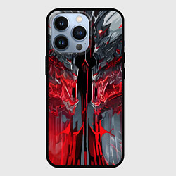 Чехол для iPhone 13 Pro Каменная адская броня красная, цвет: 3D-черный