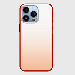 Чехол для iPhone 13 Pro Персиково-белый градиент, цвет: 3D-красный