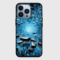 Чехол для iPhone 13 Pro Взрыв мелких плит, цвет: 3D-черный