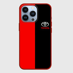 Чехол для iPhone 13 Pro Toyota car красно чёрный, цвет: 3D-красный