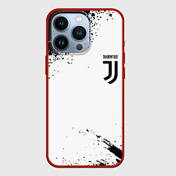 Чехол для iPhone 13 Pro Juventus sport color black, цвет: 3D-красный