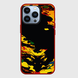 Чехол для iPhone 13 Pro Черная абстрактная дыра, цвет: 3D-красный