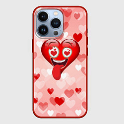 Чехол для iPhone 13 Pro Влюбленное сердечко, цвет: 3D-красный
