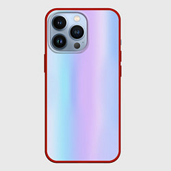 Чехол для iPhone 13 Pro Градиент матовый светлый, цвет: 3D-красный