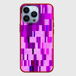 Чехол для iPhone 13 Pro Розовый глитч, цвет: 3D-красный