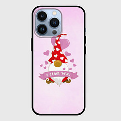 Чехол для iPhone 13 Pro Твой гномик любит тебя, цвет: 3D-черный