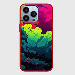 Чехол для iPhone 13 Pro Кислотная яркая абстракция, цвет: 3D-красный