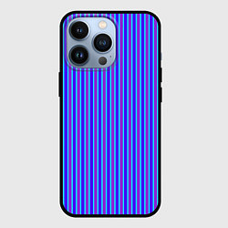 Чехол для iPhone 13 Pro Вертикальные неоновые линии, цвет: 3D-черный