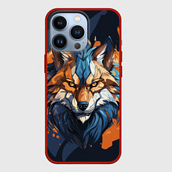 Чехол для iPhone 13 Pro Мудрый волк, цвет: 3D-красный