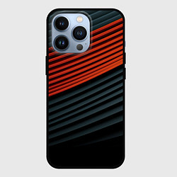 Чехол для iPhone 13 Pro Рифленая абстракция, цвет: 3D-черный