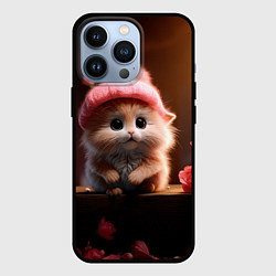 Чехол для iPhone 13 Pro Маленький влюбленный хомячок в шапочке, цвет: 3D-черный