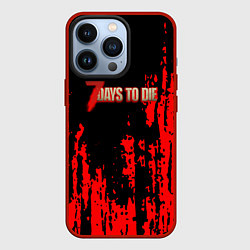 Чехол для iPhone 13 Pro 7 Days to Die краски абстрактные, цвет: 3D-красный