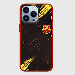 Чехол для iPhone 13 Pro Barcelona краски текстура, цвет: 3D-красный