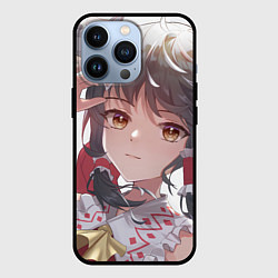 Чехол для iPhone 13 Pro Touhou Project Рейму улыбка, цвет: 3D-черный