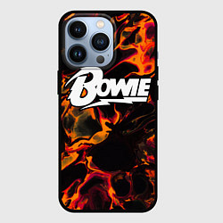 Чехол для iPhone 13 Pro David Bowie red lava, цвет: 3D-черный