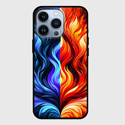 Чехол для iPhone 13 Pro Два огня, цвет: 3D-черный