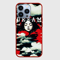 Чехол для iPhone 13 Pro Девушка мечтающая в облаках, цвет: 3D-красный