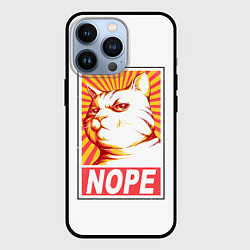 Чехол для iPhone 13 Pro Nope - cat, цвет: 3D-черный