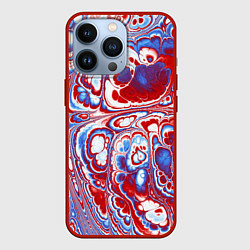 Чехол для iPhone 13 Pro Абстрактный разноцветный паттерн, цвет: 3D-красный