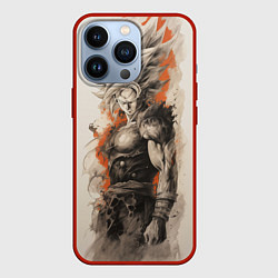 Чехол для iPhone 13 Pro Super Saiyan Goku, цвет: 3D-красный