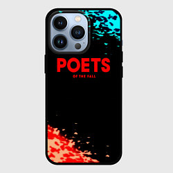 Чехол для iPhone 13 Pro Poets of the fall краски брызги, цвет: 3D-черный