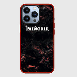 Чехол для iPhone 13 Pro Palworld dark logo, цвет: 3D-красный