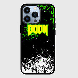 Чехол для iPhone 13 Pro Doom токсичное лого краски, цвет: 3D-черный