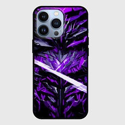 Чехол для iPhone 13 Pro Фиолетовый камень на чёрном фоне, цвет: 3D-черный
