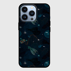 Чехол для iPhone 13 Pro Глубокий океан, цвет: 3D-черный