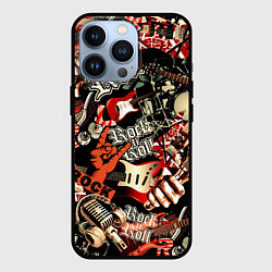 Чехол для iPhone 13 Pro Рок патерн, цвет: 3D-черный