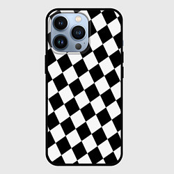 Чехол для iPhone 13 Pro Шахматные клетки абстракция, цвет: 3D-черный