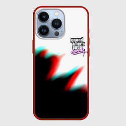 Чехол для iPhone 13 Pro GTA glitch текстура вайсити, цвет: 3D-красный