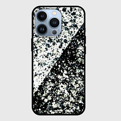 Чехол для iPhone 13 Pro Абстрактный чёрно-белый пятнистый, цвет: 3D-черный