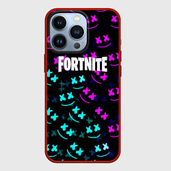 Чехол для iPhone 13 Pro Marshmello neon fortnite, цвет: 3D-красный