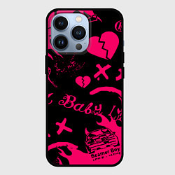 Чехол для iPhone 13 Pro Lil peep pink steel rap, цвет: 3D-черный