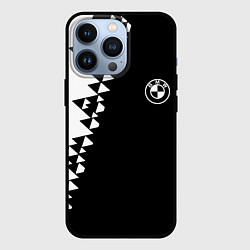 Чехол для iPhone 13 Pro BMW sport geometry steel, цвет: 3D-черный