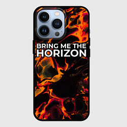 Чехол для iPhone 13 Pro Bring Me the Horizon red lava, цвет: 3D-черный