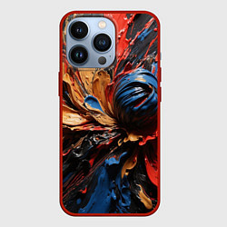 Чехол для iPhone 13 Pro Красные красочные брызги, цвет: 3D-красный