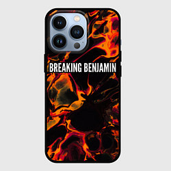 Чехол для iPhone 13 Pro Breaking Benjamin red lava, цвет: 3D-черный